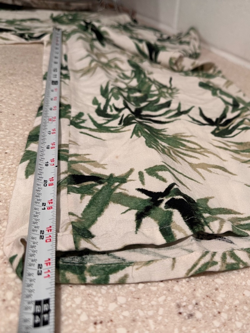 J. Jill Barley Palm Print Linen-Blend Wide Leg Crop Pants Beige GreenLeaf SP NWT - Picture 14 of 16